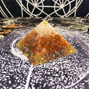 Increase Courage Awakening Crystal Orgonite Pyramid (9cm)