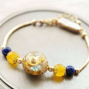 Radiation Protection Gold Crystal Awakening Orgonite Reiki Bracelet