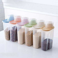 Food Storage Clear Container Set with Pour Lids