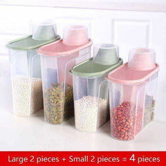 Food Storage Clear Container Set with Pour Lids