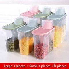 Food Storage Clear Container Set with Pour Lids