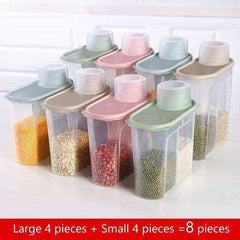Food Storage Clear Container Set with Pour Lids