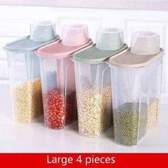 Food Storage Clear Container Set with Pour Lids