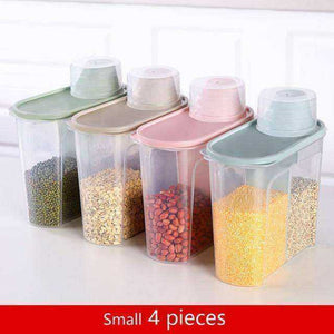 Food Storage Clear Container Set with Pour Lids