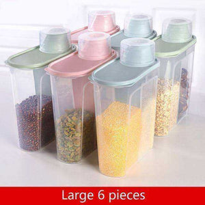 Food Storage Clear Container Set with Pour Lids