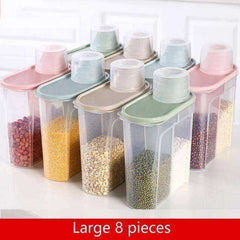 Food Storage Clear Container Set with Pour Lids
