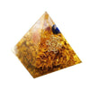 Natural Yellow Agate Lapis White Crystal Awakening Orgonite Pyramid Anxiety Treatment