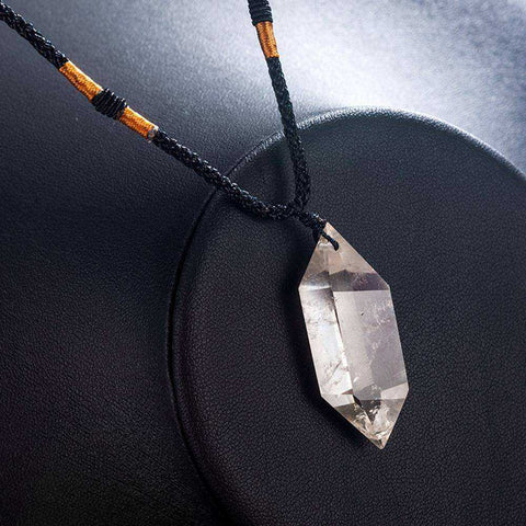 Image of Clear Quartz Crystal Pendulum Pendant Necklace