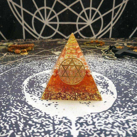 Image of Increase Willpower Awakening Crystal Orgonite Pyramid