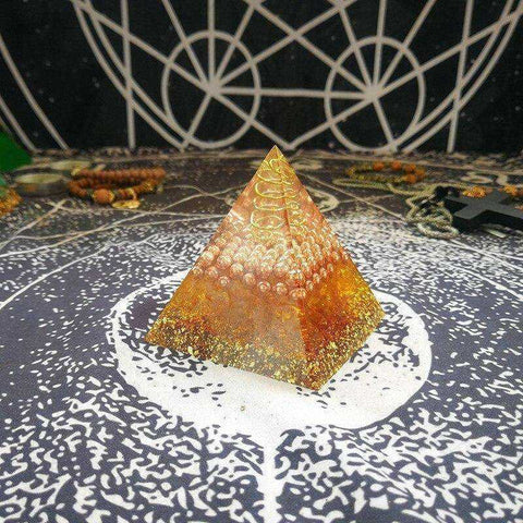 Image of Increase Willpower Awakening Crystal Orgonite Pyramid