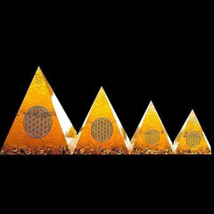 Awakening Fortune Orgonite Citrine Crystal Pyramid Energy Generator