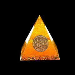 Awakening Fortune Orgonite Citrine Crystal Pyramid Energy Generator
