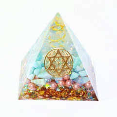Blue AURA Awakening Orgonite Crystal Pyramid