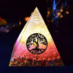 Tree Of Life Awakening Orgonite Crystal Pyramid