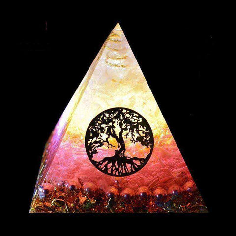 Image of Tree Of Life Awakening Orgonite Crystal Pyramid