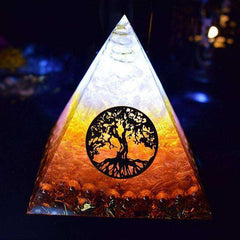 Tree Of Life Awakening Orgonite Crystal Pyramid