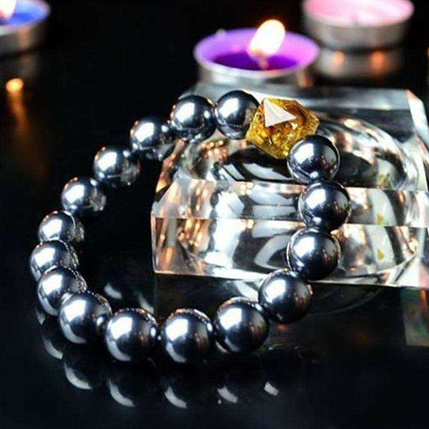 Image of Black Tourmaline Awakening Orgonite Reiki Crystal Bracelet For Women