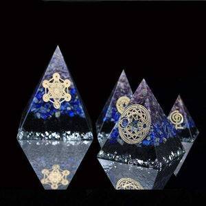 Amethyst Reiki Awakening Orgonite Crystal Pyramid