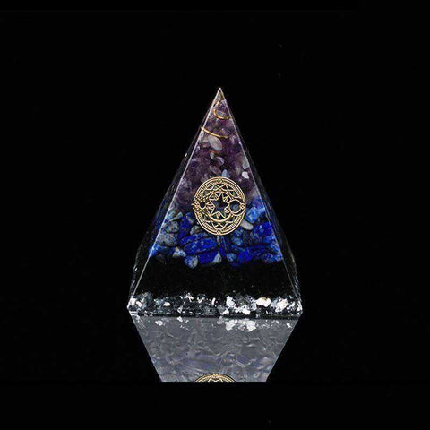 Image of Amethyst Reiki Awakening Orgonite Crystal Pyramid