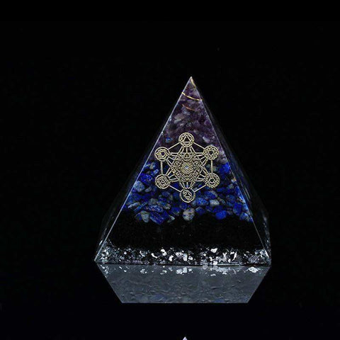 Image of Amethyst Reiki Awakening Orgonite Crystal Pyramid