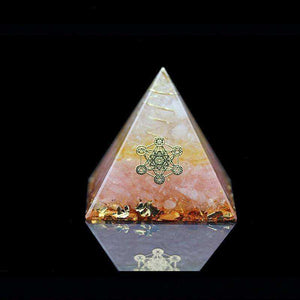 Pink Crystal Awakening Orgonite Pyramid
