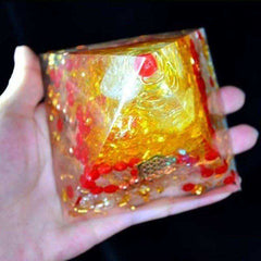 AURA REIKI Orgonite Natural Citrine Pyramid Energy Converter Decoration Aura Crystal Exorcise Evil Spirits Jewelry Crafts Gift