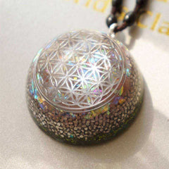 Flower Of Life Awakening Orgonite Crystal Pendant
