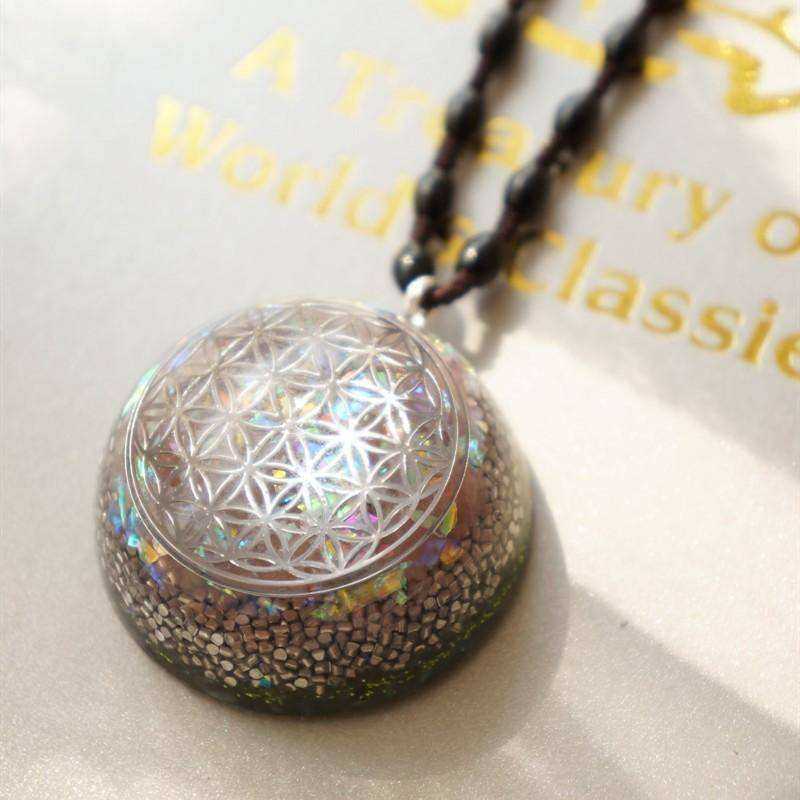 Flower Of Life Awakening Orgonite Crystal Pendant