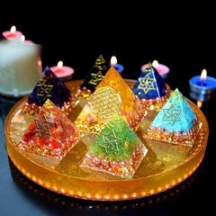 Seven Star Tower Seven Chakras Awakening Orgonite Crystal Pyramid