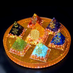 Seven Star Tower Seven Chakras Awakening Orgonite Crystal Pyramid