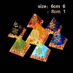 Seven Star Tower Seven Chakras Awakening Orgonite Crystal Pyramid