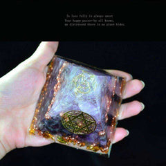Improve Mood Amethyst Awakening Orgonite Crystal Pyramid