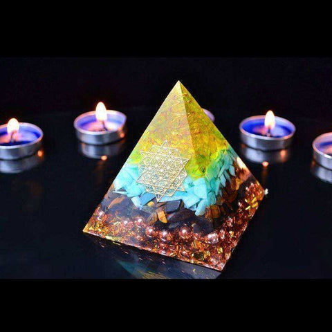 Image of AURA Awakening Orgonite High Frequency Crystal Pyramid