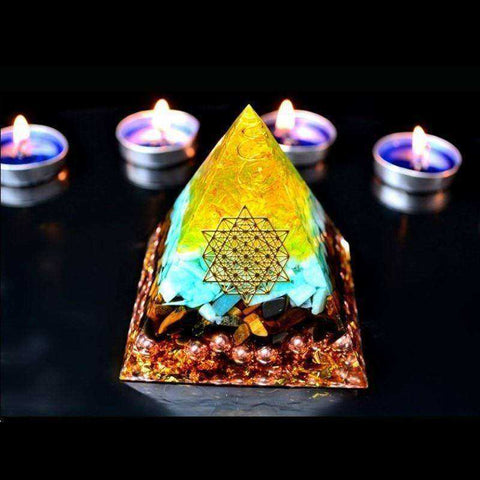 Image of AURA Awakening Orgonite High Frequency Crystal Pyramid