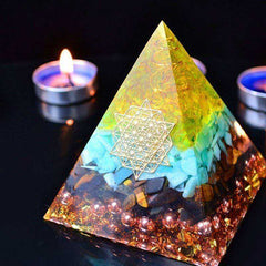 AURA Awakening Orgonite High Frequency Crystal Pyramid