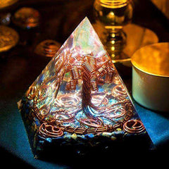 Magnetic Field Tree Of Life Awakening Orgonite Pyramid (11cm)