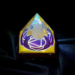 Glow In The Dark Luminous Energy Awakening Crystal Orgonite Pyramid (11cm-4.5in)