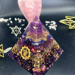Wisdom Sacred Geometry Awakening Orgone Crystal Pyramid