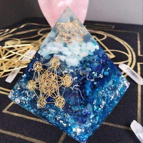 Image of Wisdom Sacred Geometry Awakening Orgone Crystal Pyramid