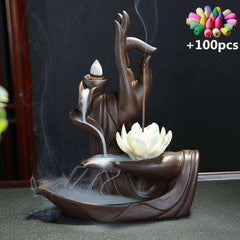 Peaceful Awakening Prayer Backflow Incense Burner