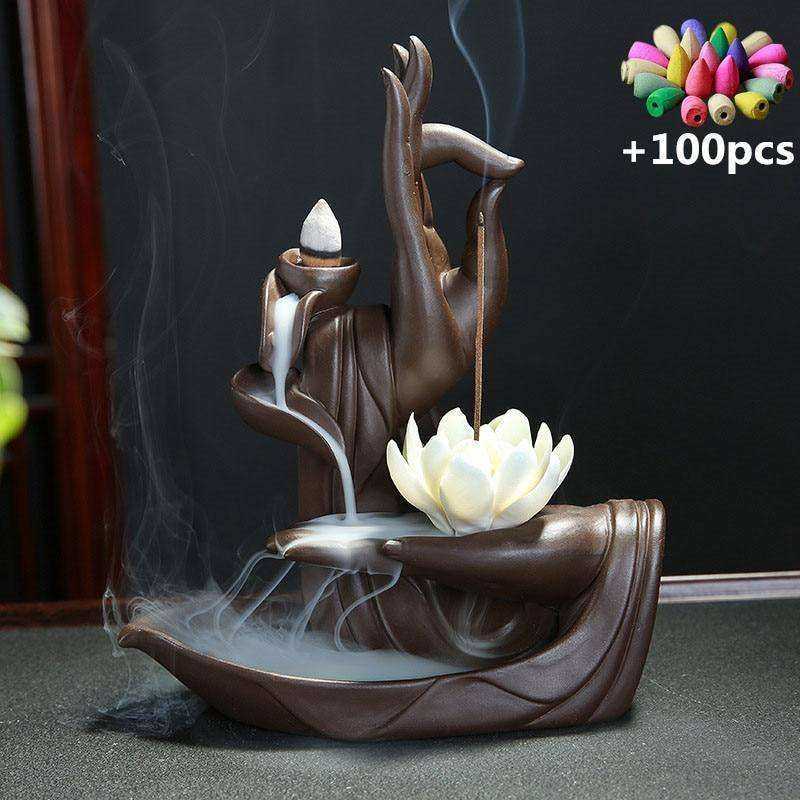 Peaceful Awakening Prayer Backflow Incense Burner