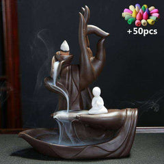 Peaceful Awakening Prayer Backflow Incense Burner