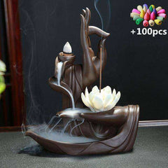 Peaceful Awakening Prayer Backflow Incense Burner