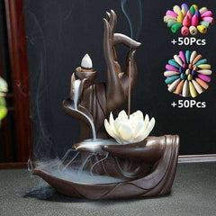 Peaceful Awakening Prayer Backflow Incense Burner