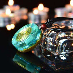 Bliss Blue Aura Awakening Orgone Crystal Pendant