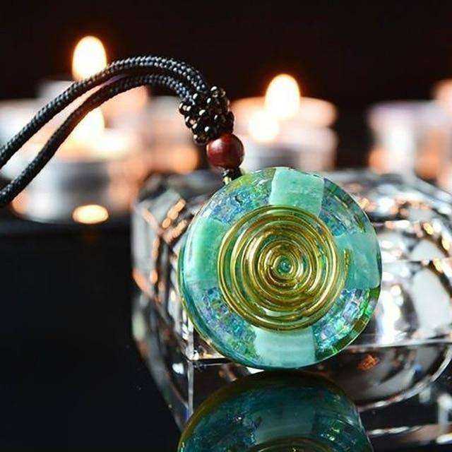 Bliss Blue Aura Awakening Orgone Crystal Pendant