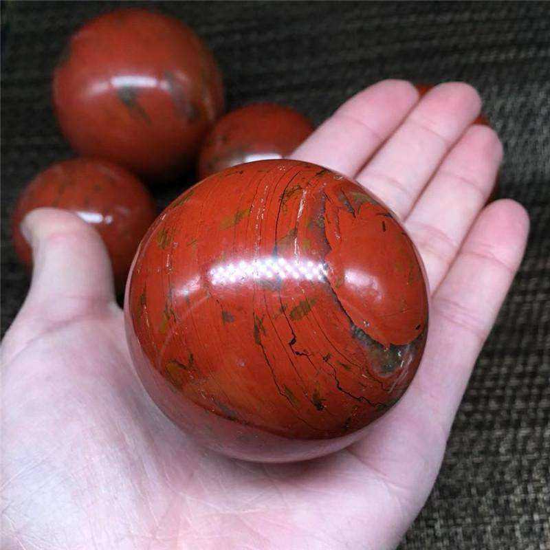 Natural Red Jasper Crystal Sphere