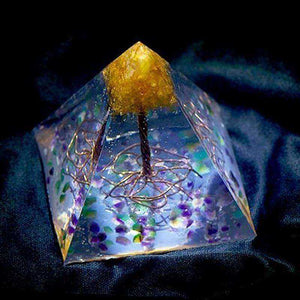 Awakening The Orange Tree Of Life Orgonite Crystal Pyramid