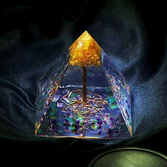 Awakening The Orange Tree Of Life Orgonite Crystal Pyramid