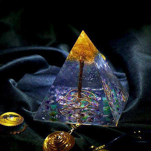 Awakening The Orange Tree Of Life Orgonite Crystal Pyramid